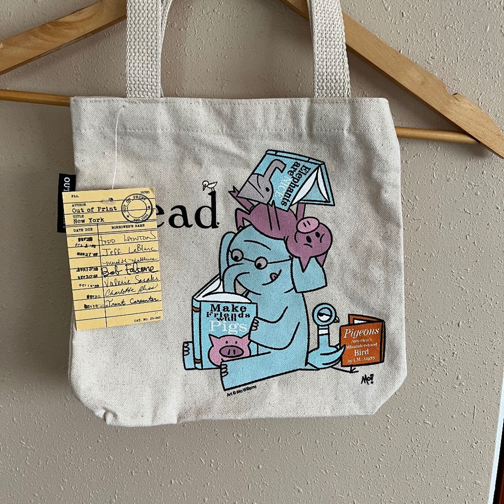 *Leaving soon* Kids Out of Print tote bag Mo Willems NWT
